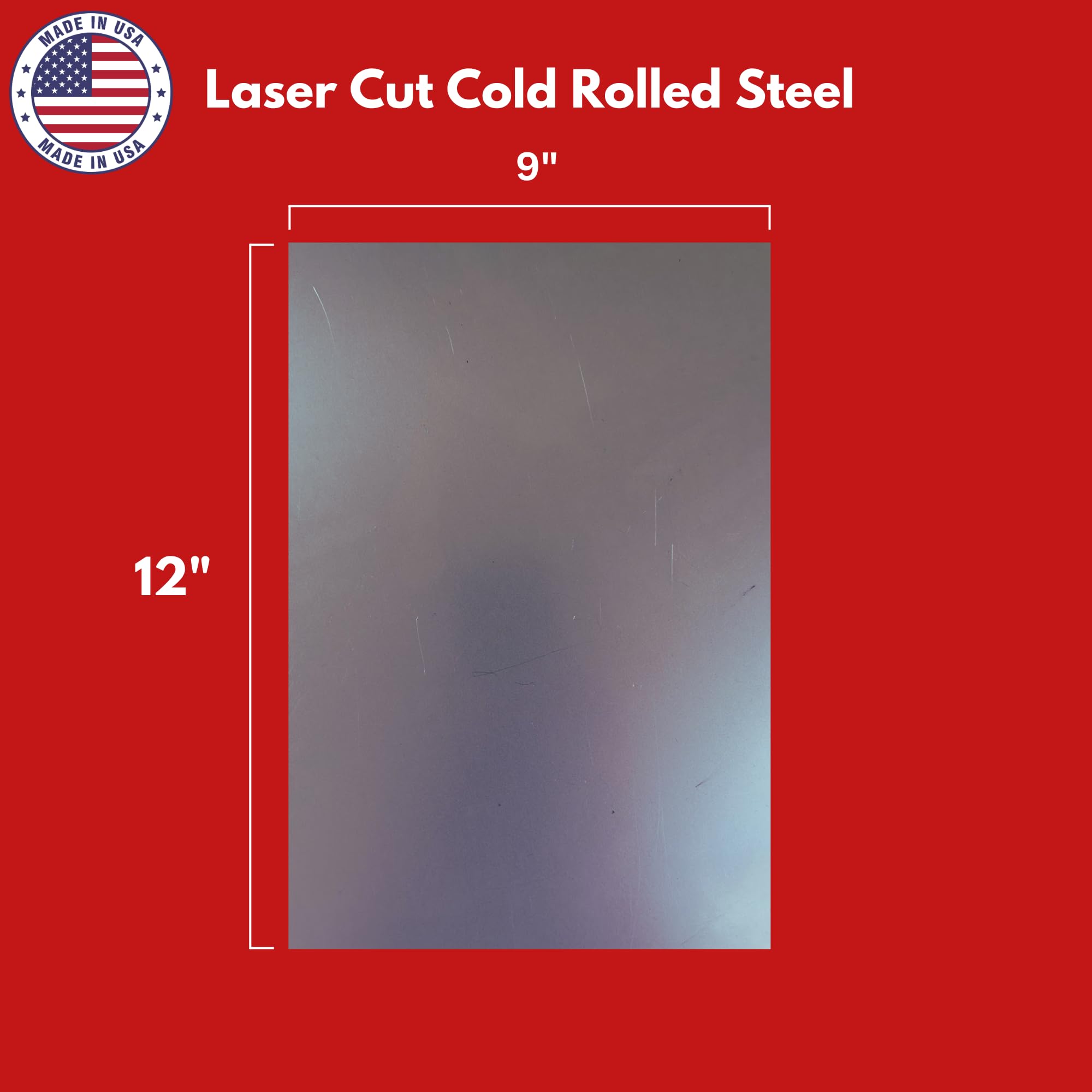 9x12 18 Gauge Mild Steel Sheet (2 Pack) Cold Rolled DIY, Home, Commercial Use