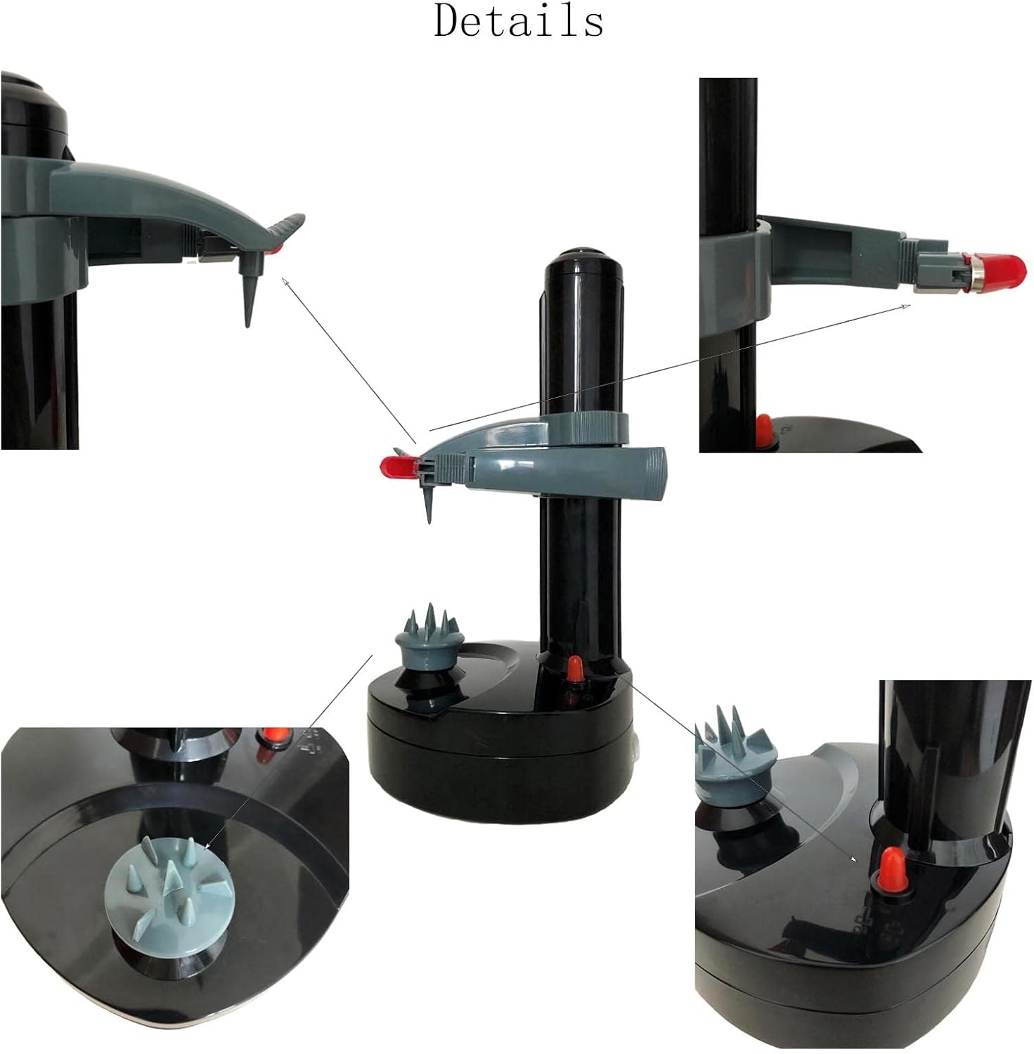 Electric Potato Peeler for Kitchen Vegetable Peelers for Zucchini Carrot Automatic Potato Peeler Electric Peeler Fruit Peeler for Apples Orange Mango Lemon Kiwi Rotate Express