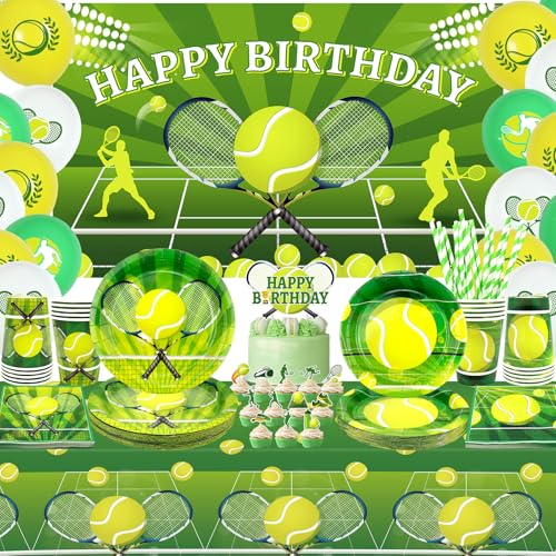 Décorations de fête d'anniversaire de tennis : pack de table complet - 2