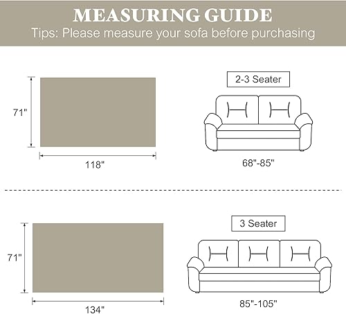 Miniatura 6 de Lucky Monet Fundas bohemias de felpilla reversibles para sofá modular de 3 cojines, protector de muebles para perros, en forma de L, 71 x 118