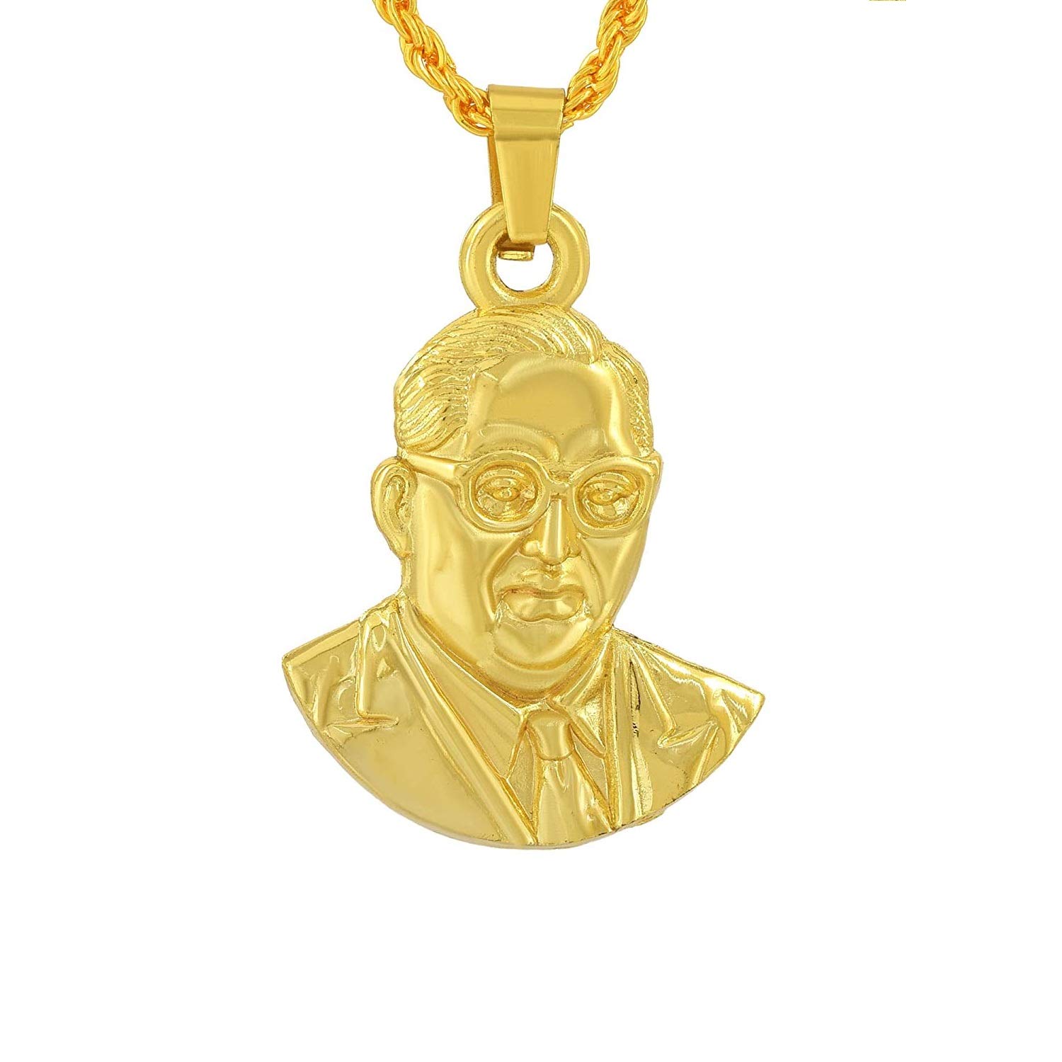 Morir Brass Gold Plated Dr. Babasaheb Bhimrao Ambedkar Image Fashion Pendant Locket Necklace Jewelry for Men and Women (B088FS4XCZ) Amazon Price History, Amazon Price Tracker