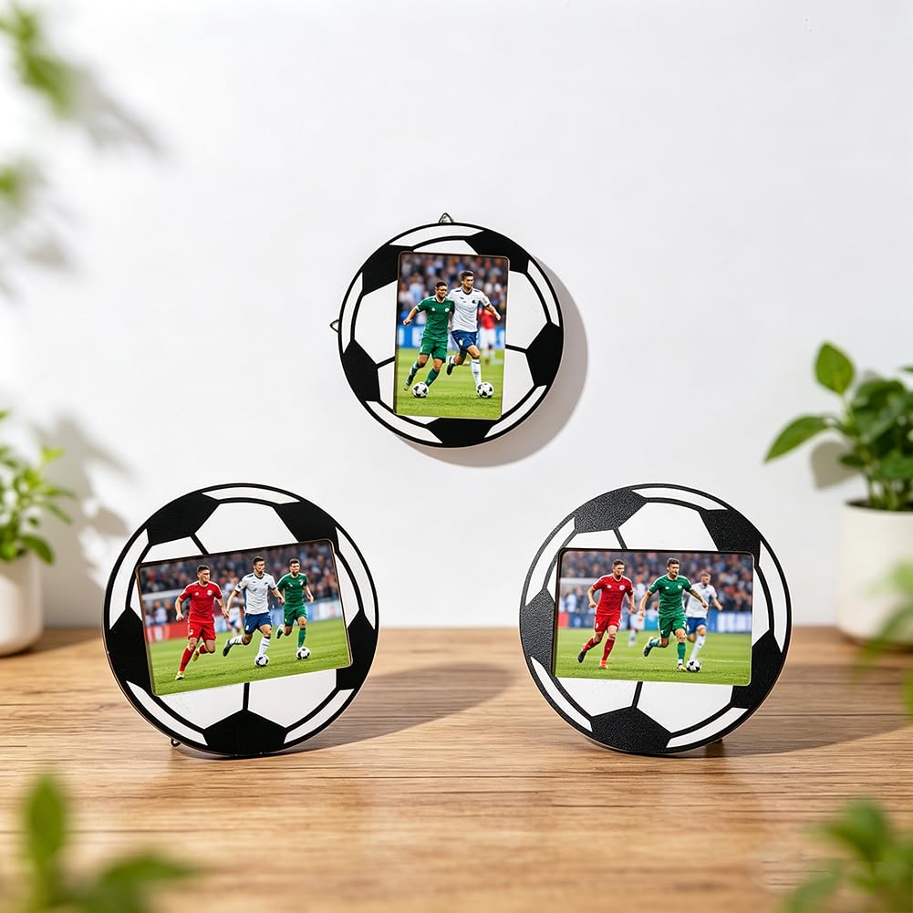 1 Set Fußball Bildrahmen 8 Zoll Sport Motiv Foto Rahmen Geschenke Fußball Leichtathletik Tisch Foto Deko Vertikal Oder Horizontal Verwendet Für Athleten Team Sport Party