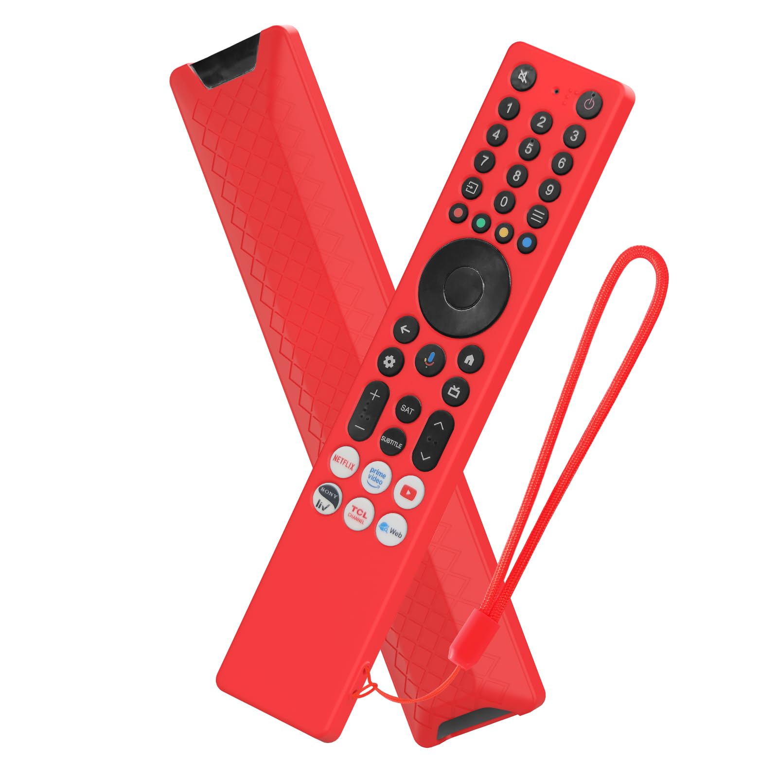 Cotbolt Silicone TV Remote Cover Compatible with TCL iFFALCON Smart Tv Remote 2025 Models RC833A 4K QLED Google TV (Red) [Remote NOT Included]-image-32