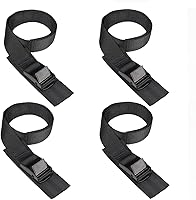 Vista 1 de MAGARROW Correas de amarre con hebilla de leva negra (todo negro (paquete de 4), 4 pies