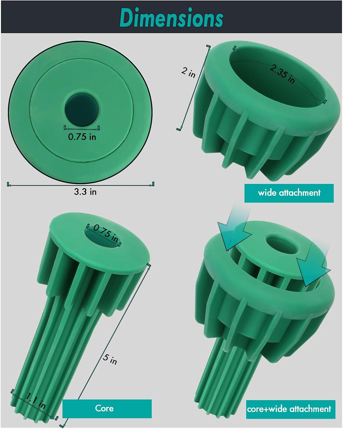 Cemetery Vase Rubber Inserts, Silicone Secure Flowers Holder for Headstone