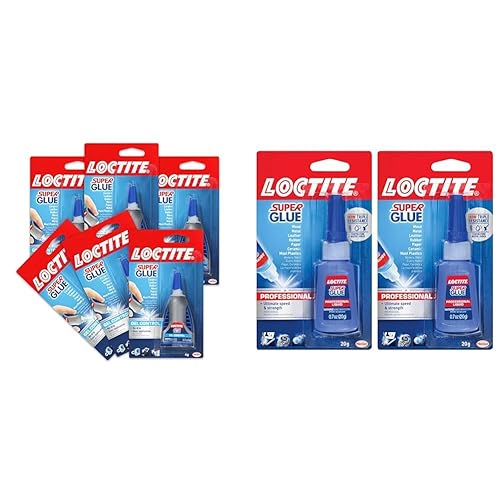Loctite Super Glue Gel Control - Superpegamento transparente para plástico, madera, metal, con Super Glue líquido profesional, transparente, para