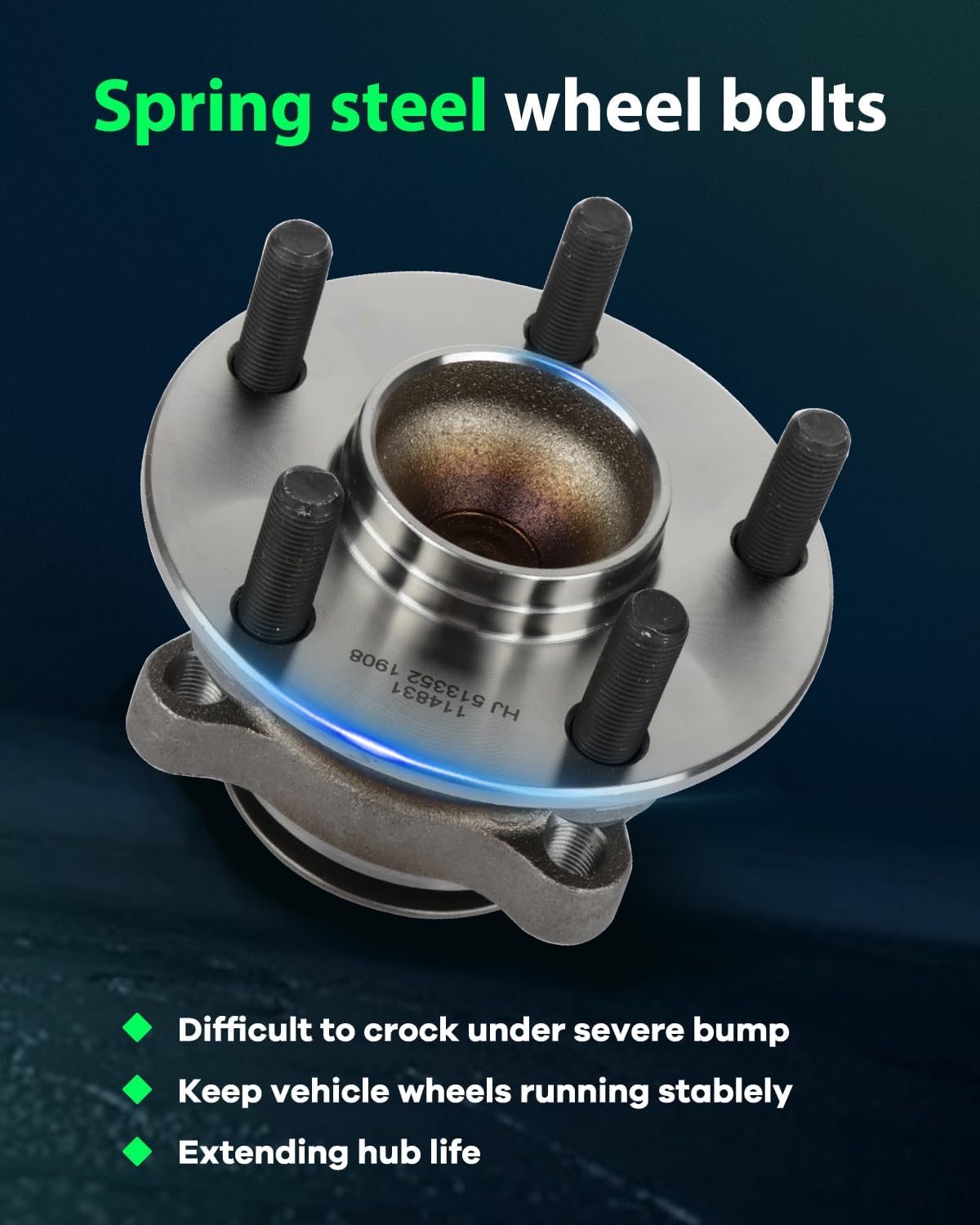 SCITOO Wheel Hub Wheel Bearing Assembly Front 513352 fit for Scion FR-S 2013-2016 for Subaru BRZ 2013-2019 for Toyota 86 2017-2019 5 Lugs Wheel Hub Bearing Assemblies W/ABS 1pc