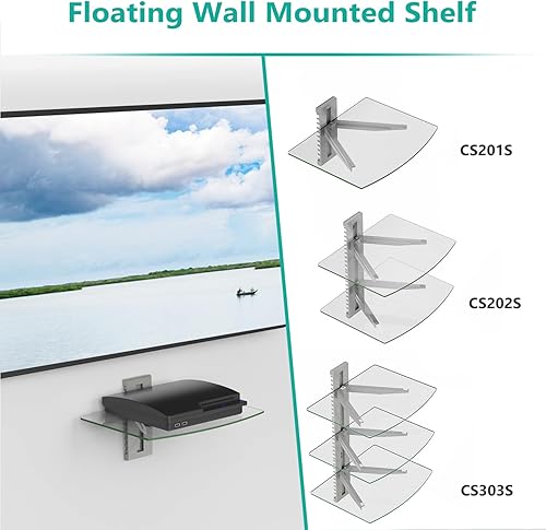 Miniatura 33 de WALI Repisa flotante Negro,Plata