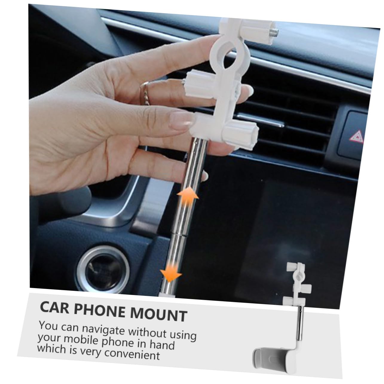 DOITOOL 3 Soportes De Teléfono con Clip para Espejo Retrovisor De Coche Soporte para Teléfono Soporte De Navegación Material Abs Conducción Segura.