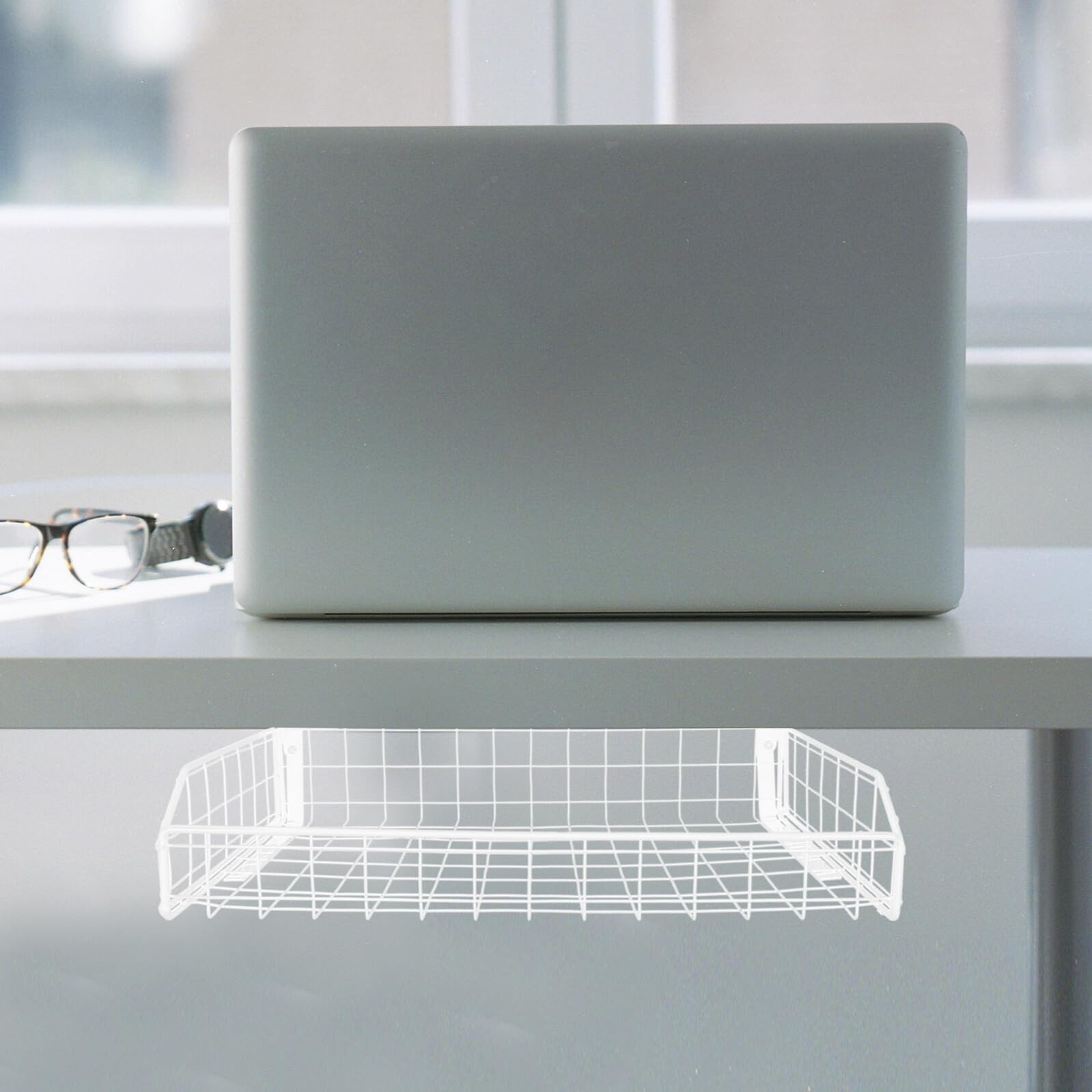 Homoyoyo Organisateur de Câbles pour Bureau en Fer Blanc Plateau Bureau Stabilité Réutilisable pour Gestion de Câbles en Office