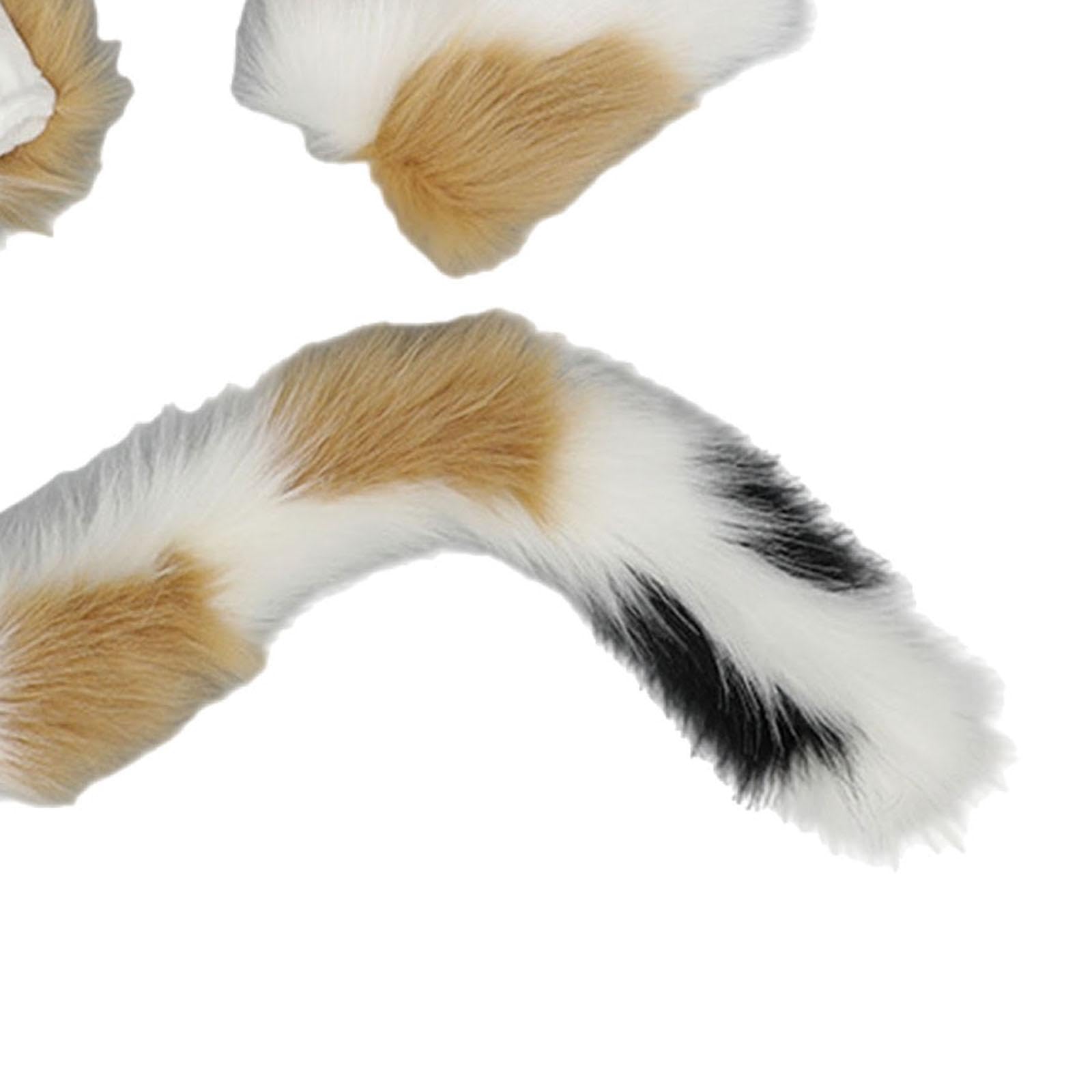 Bffcnl Cat Oreilles Bandeau Set Kit Accessoires Cosplay Bandeau Oreilles Chat Gants Griffes Queue Peluche Adaptée Animation Rassemblement Photographie Événem, b