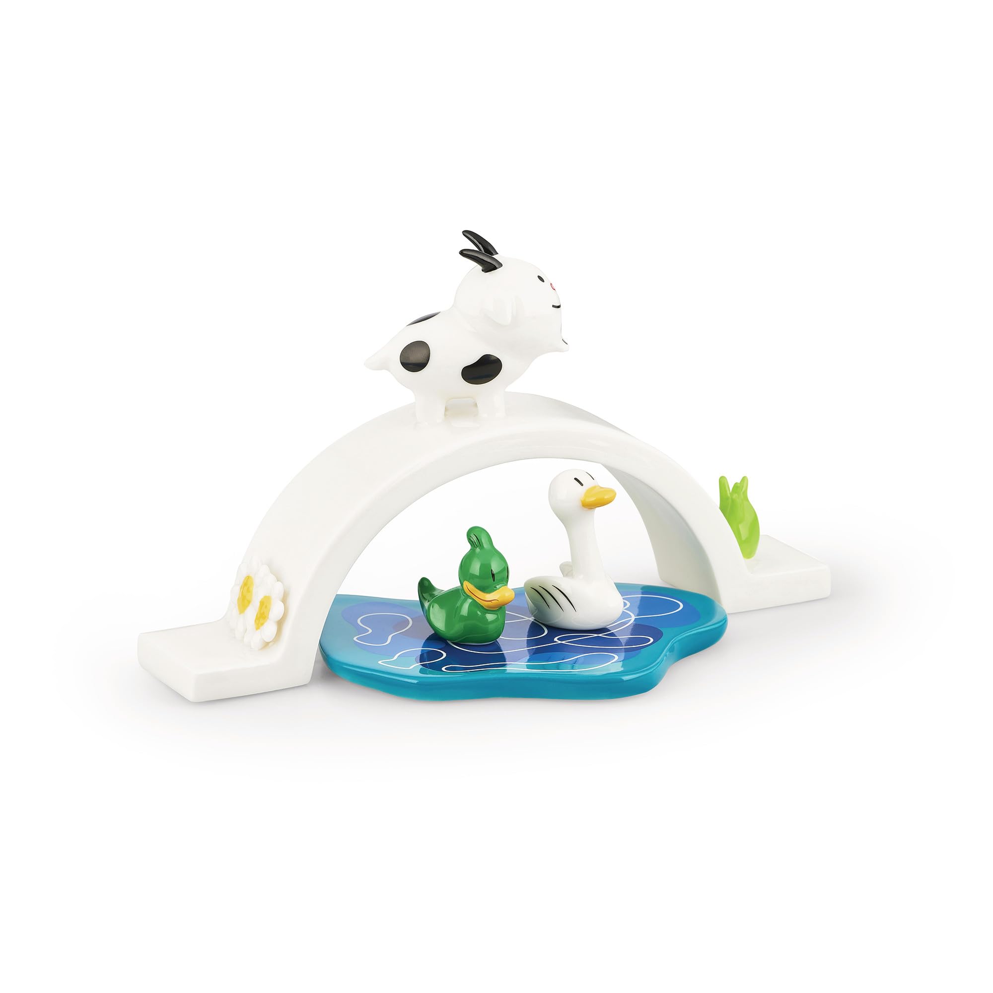 Alessi Signorina Due Cornetti AGJ01 17 – Krippenfigur aus Porzellan, Handdekoriert, Mehrfarbig