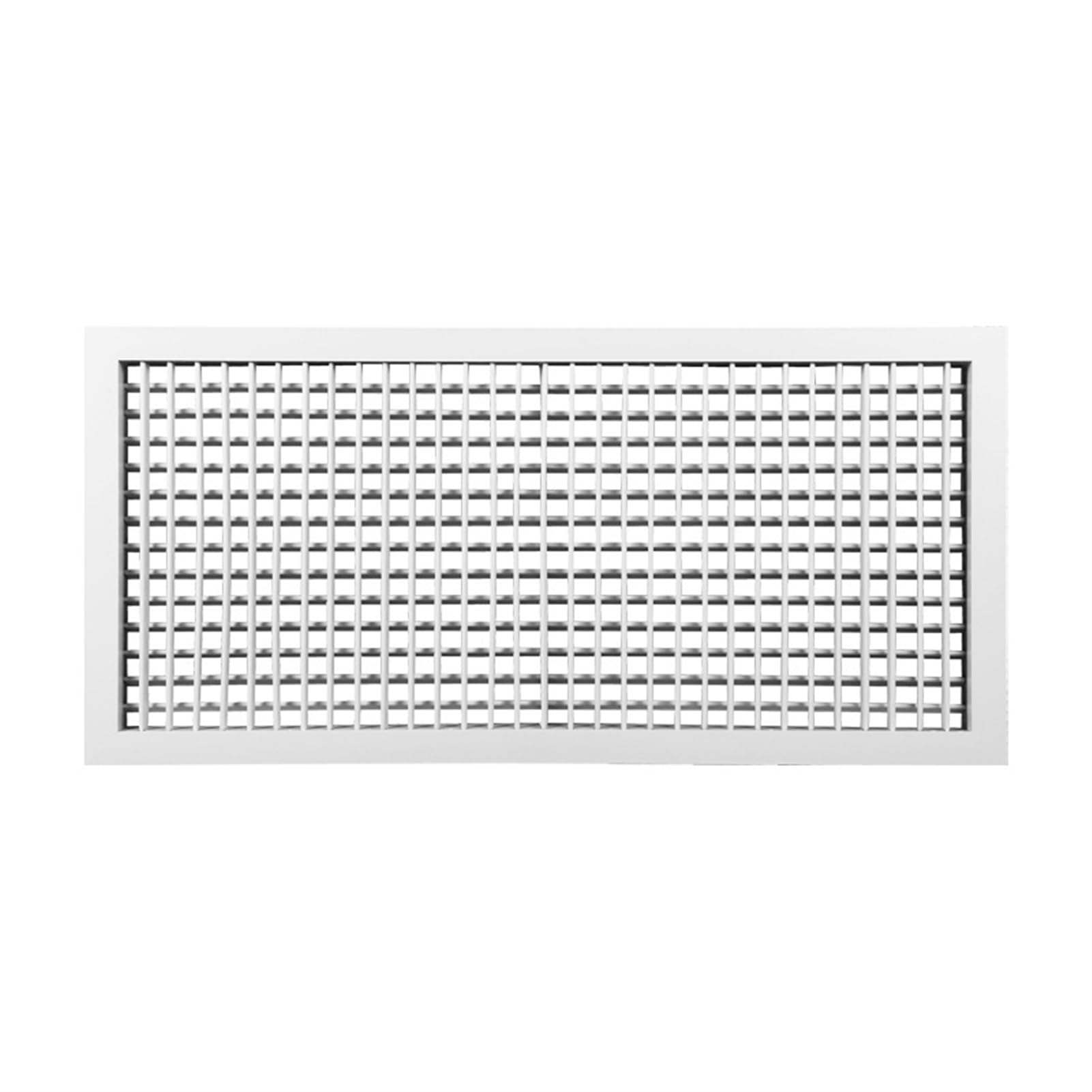 Registre d'air blanc 45x45 cm et grille de ventilation alu plafond