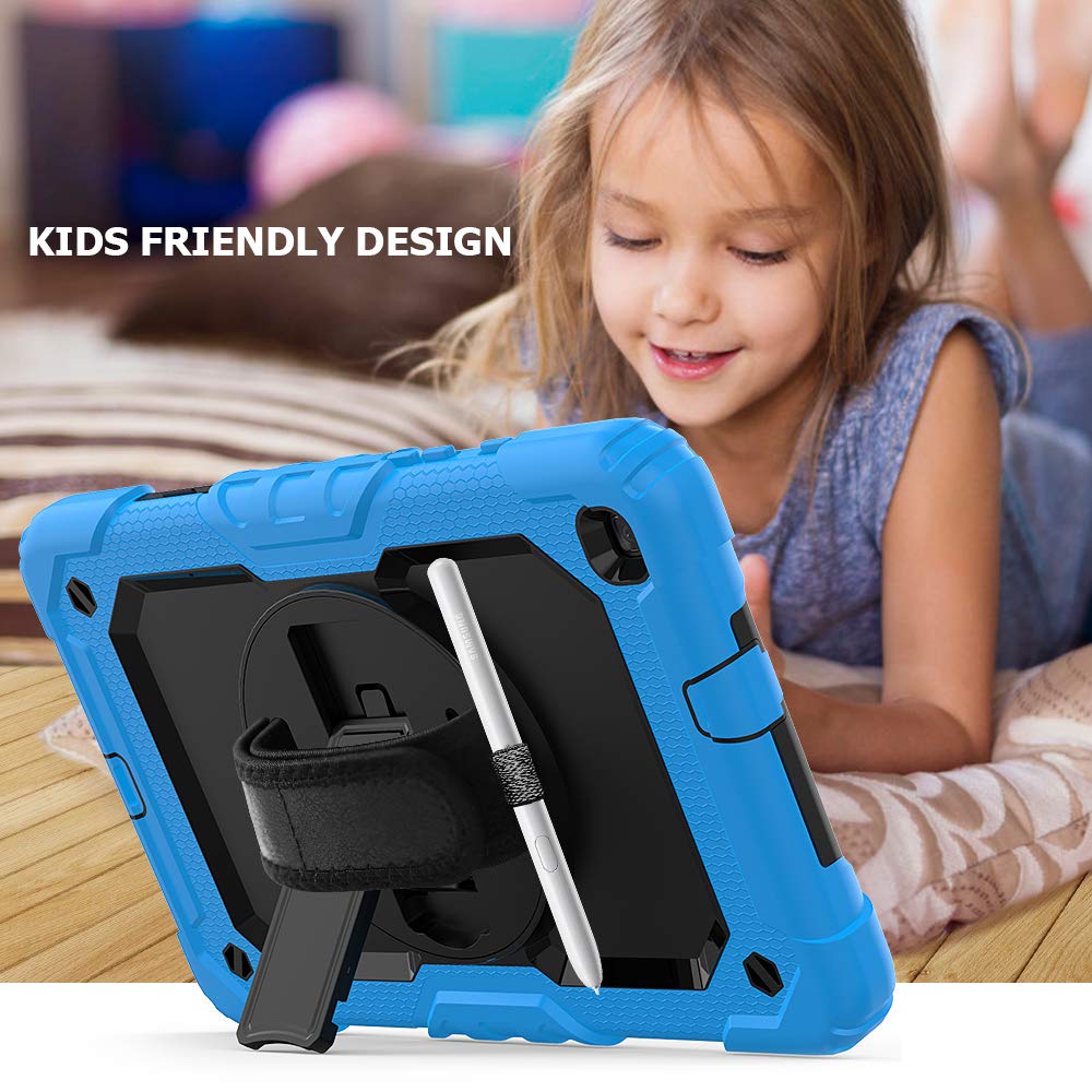 Funda para Samsung Galaxy Tab A 8.0" 2019 (SM-T290/295/297) Funda con portalápices, Funda a Prueba de caídas para SM-T290/T295/T297 - Azul