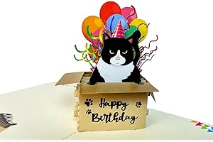 Black Cat Happy Birthday Greeting Card