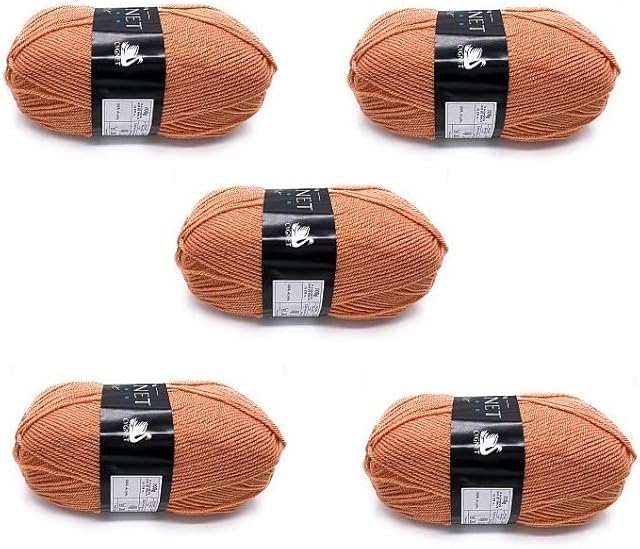 Pack of 5 x 100g Balls Brown Cygnet Double Knitting Wool - Sienna