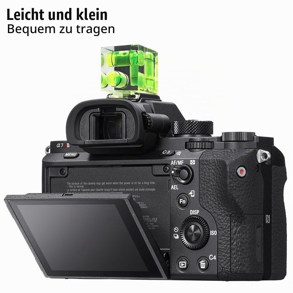 Senhai Triple 3 Achsen Hot Shoe Blase Wasserwaage für Canon Nikon Pentax DSLR Kamera (2-Pack)