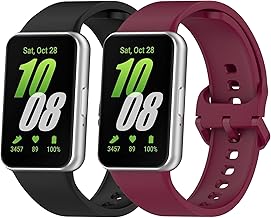 Songsier Bracelet Compatible avec Samsung Galaxy Fit 3, Imperméabilisation pour le sport bracelet en silicone souple pour Galaxy Fit 3 SM-R390 Herren Damen
