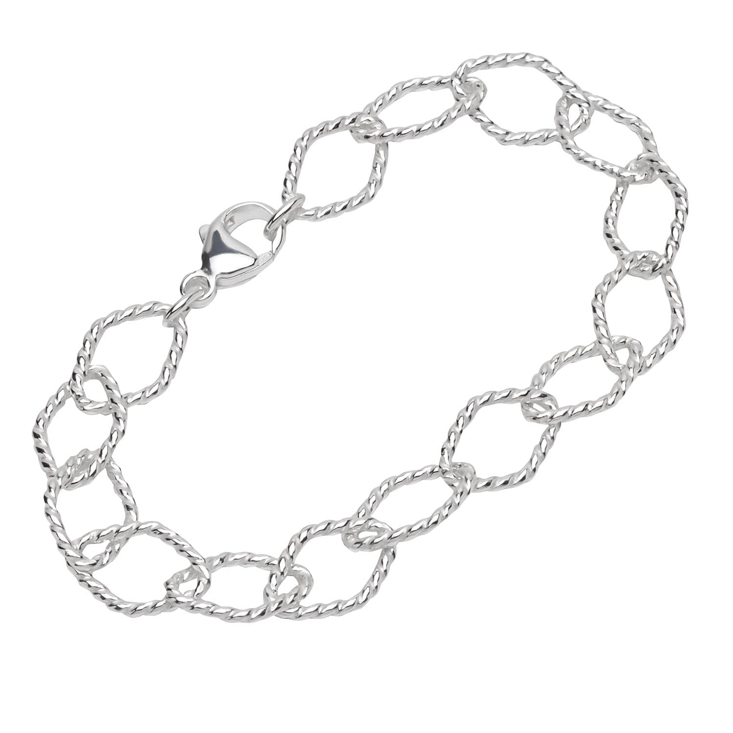 NKlaus bracciale 925 argento sterling 19cm catena ancora signore bracciale catena squisito 12154
