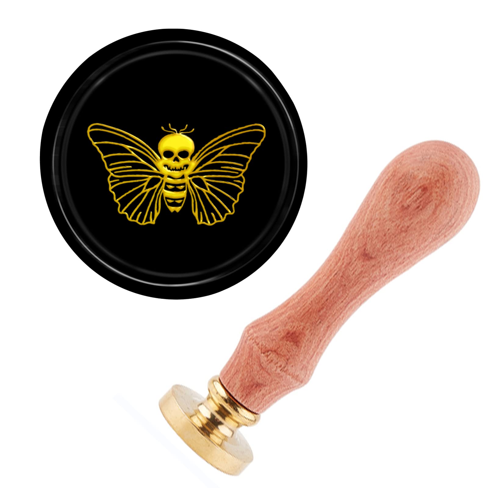 CRASPIRE Sceau De Cire Timbre Soleil Et Lune 25mm Vintage Cachet De Cire à Cacheter Tête En Laiton Uniquement Pour Enveloppe Carte Invitations Cadeau Mariage Halloween Noël Nouvel An