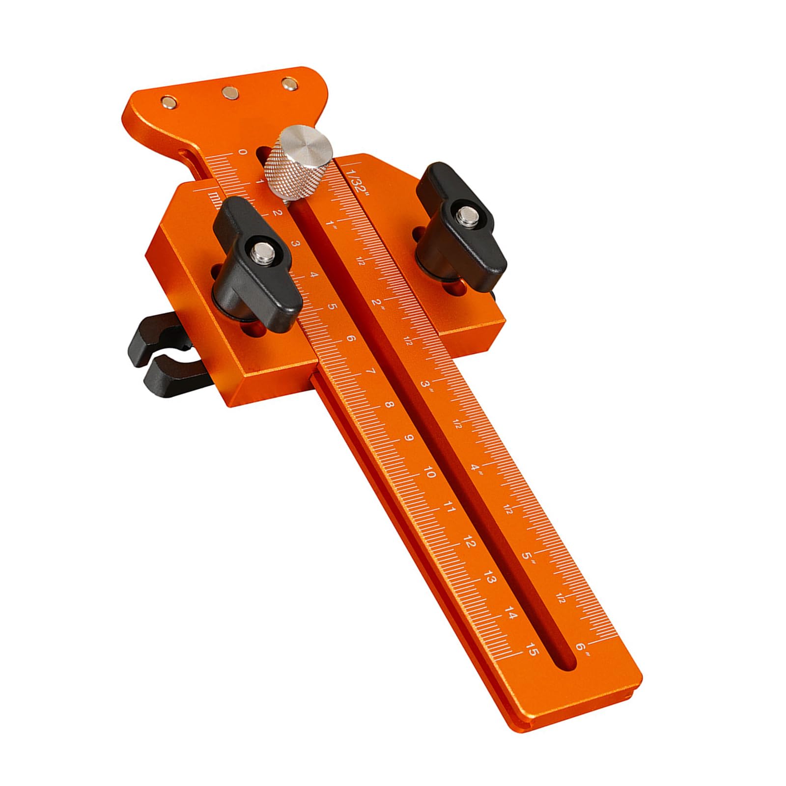 Xjdzineq Orang Color Aluminum Alloy Cutting Baffle With Scale Woodworking Tool Fast Ripping Guide With Double Scale Ruler Worktable Stop Block