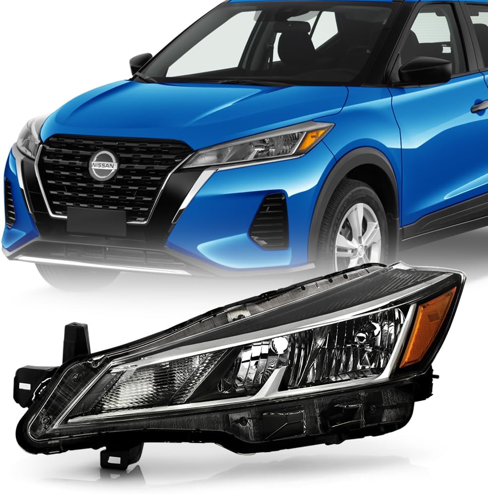 KEEKPO - For [Halogen Model] 2021 2022 2023 Nissan Kick S | SV Factory Headlight Headlamp Replacement Passenger Side