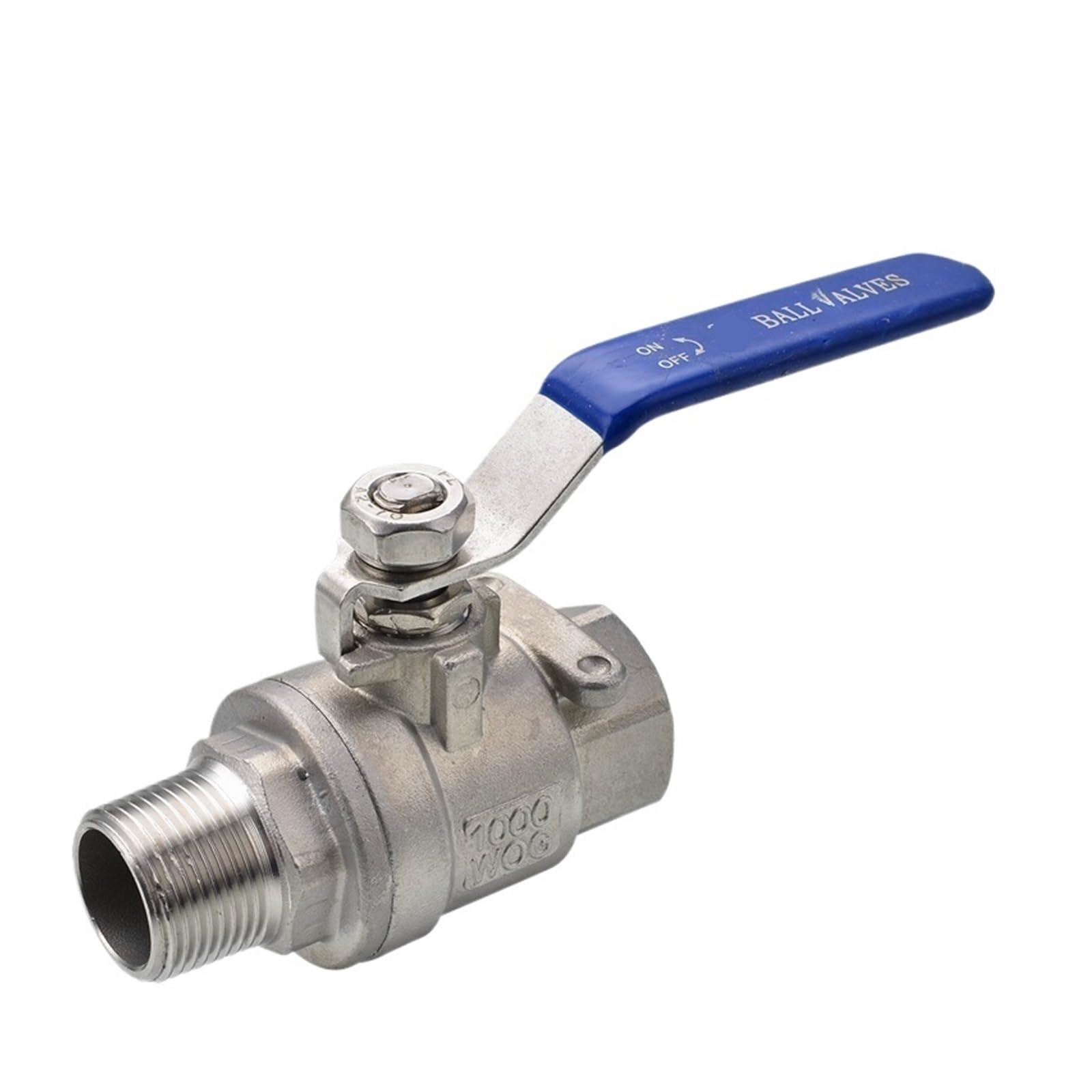 XFMZFUBD 304 stainless steel two-piece internal and external thread ball valve/stainless steel ball valve/internal and external thread 1.2 inch 1.5 inch(1.5 Inch)
