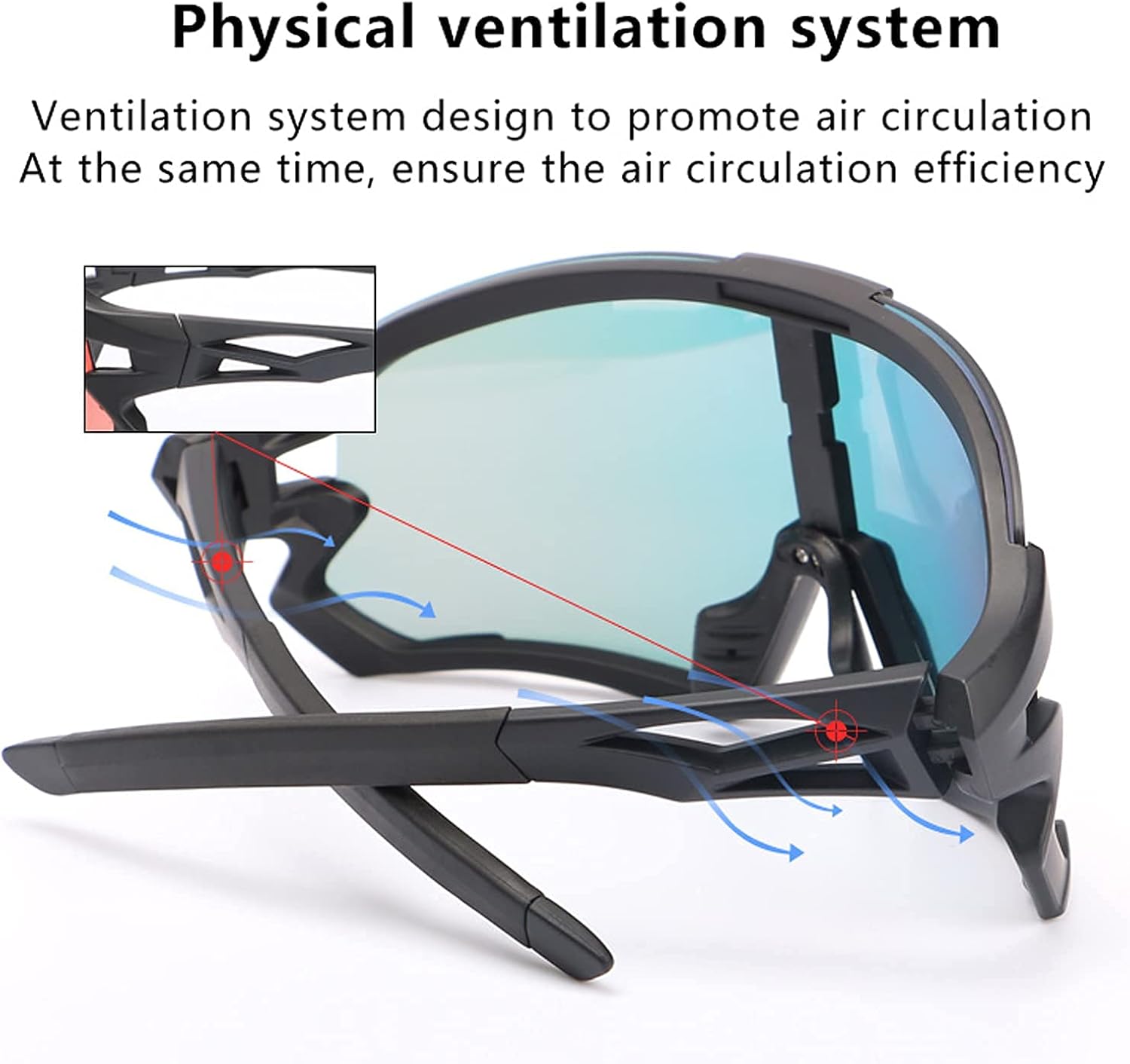 Antusen Polarized Sunglasses with 3 Interchangeable Lenses for Men and Women, Sport Cycling Sunglasses for for Fishing Ski Running Baseball Golf Climbing Driving (Green) : Sports & Outdoors