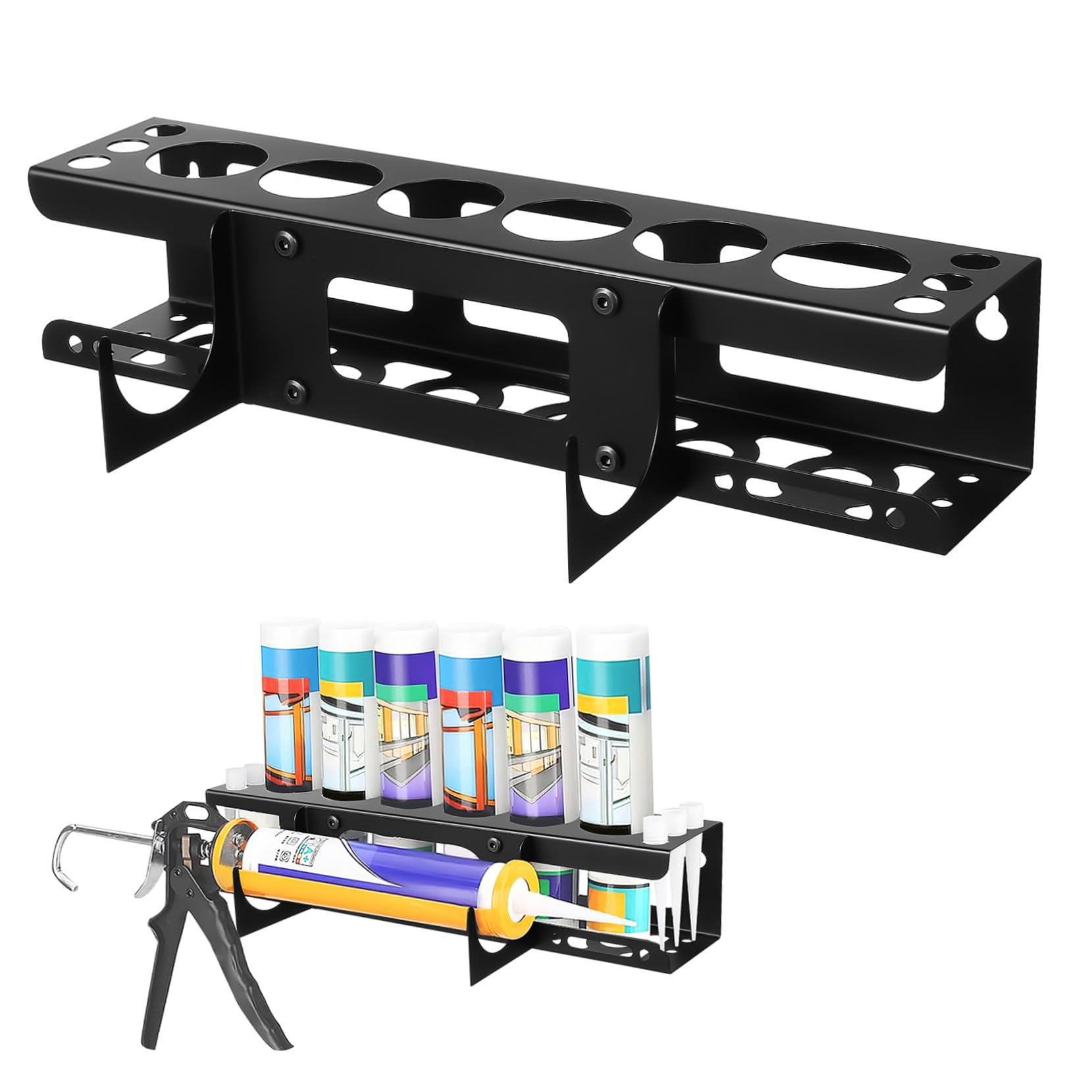 DOITOOL Organizador De Herramientas De Pared Resistente Con Soporte Ajustable Para Tubos De Sellador Estante De Almacenamiento Para Garaje Taller Y Furgoneta Optimiza Espacio Y Facilita Acceso
