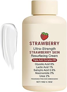 Strawberry Skin Resurfacing Cream, Ultra Strength Exfoliating Body Lotion for Rough & Bumpy Skin, Improves Skins Tone, Tex...