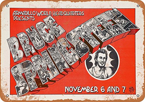 1974 Bruce Springsteen samfme de Metal Sign