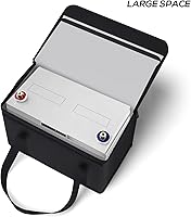 Vista 5 de FLASLD Large Fireproof Lipo Bag for 100Ah Lithium Battery Storage and Charging, 14 x 7.8 x 9.5in Waterproof Box for Documents and Valuables