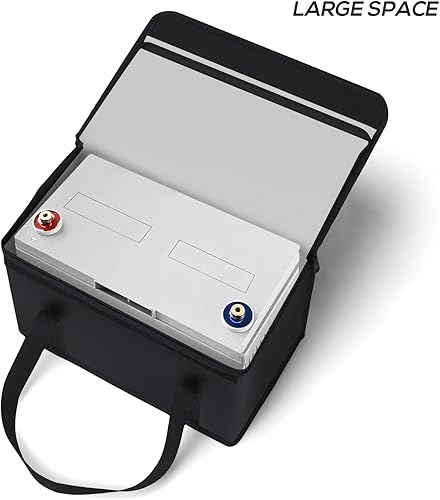 Miniatura 5 de FLASLD Large Fireproof Lipo Bag for 100Ah Lithium Battery Storage and Charging, 14 x 7.8 x 9.5in Waterproof Box for Documents and Valuables