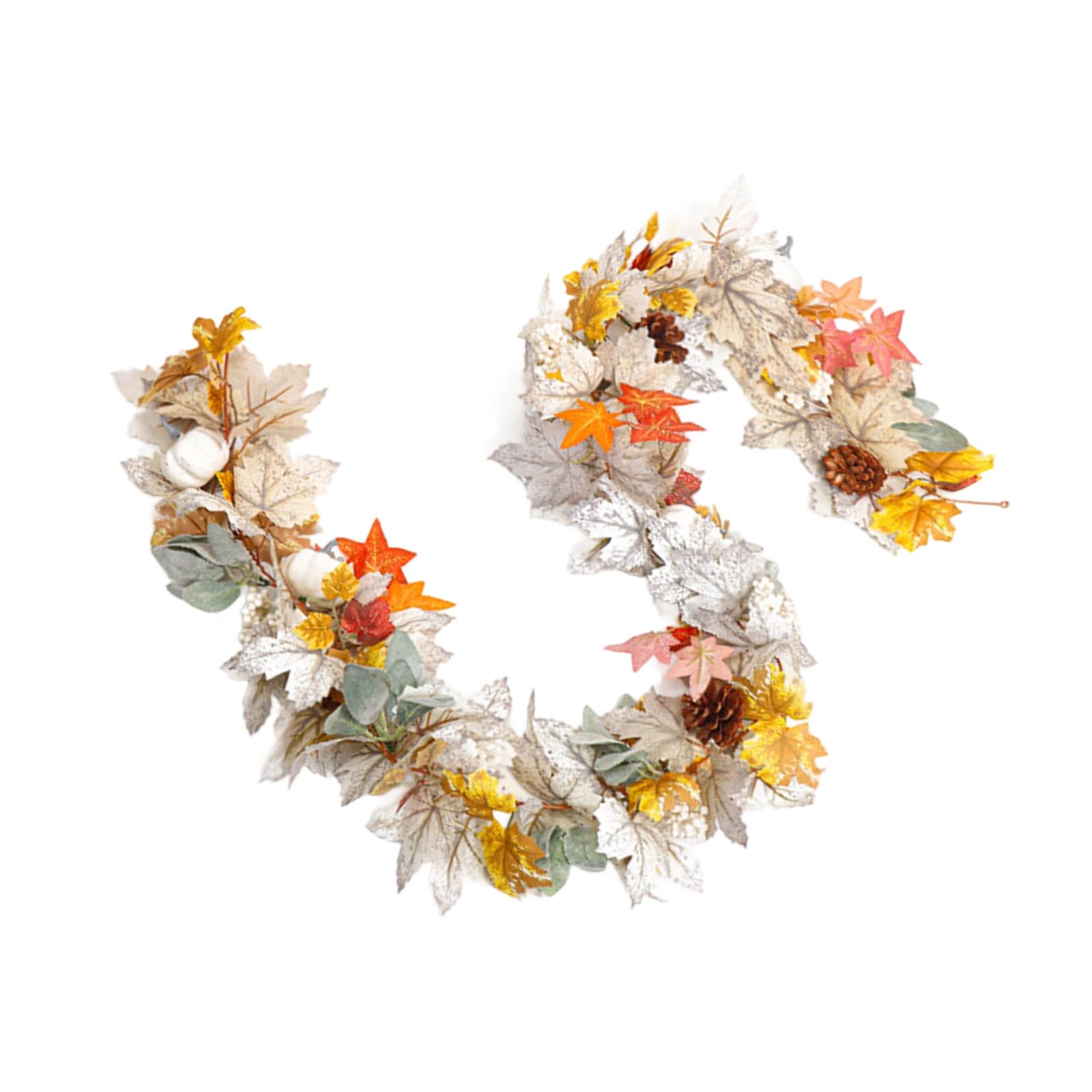 Xjdzineq Realistic Artificial Maples Vine Garlands Portable Flexible Design for Indoors Outdoor Home Holiday Decors Autumn Silk Flower Wreath