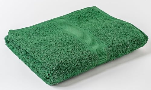2 x Luxury Egyptian Cotton 500GSM Hand Towel, Hairdressing Towel, Bathroom Towel 50x85cm (Green)