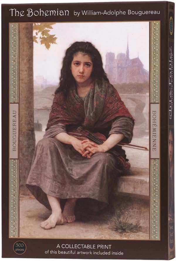 Art & Fable Puzzle Company The Bohemian by William Bouguereau, 500 Piece Fine Artwork Premium Adult Jigsaw Puzzle