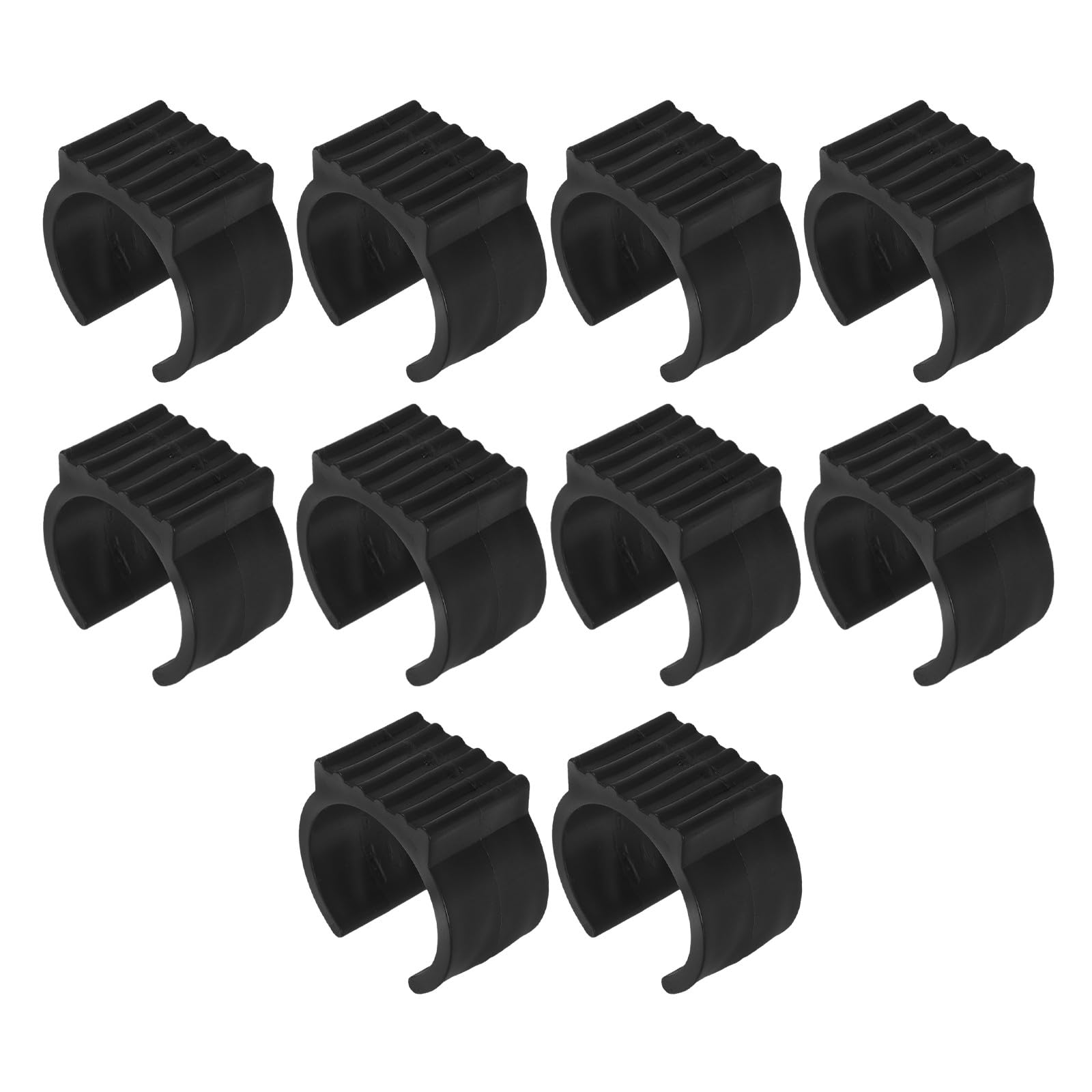 Lurrose 20Pcs Plastic U-Shaped Chair Leg Caps Furniture Feet Floor Protectors 38-42Mm for Trampoline and Garden Chair Tubing