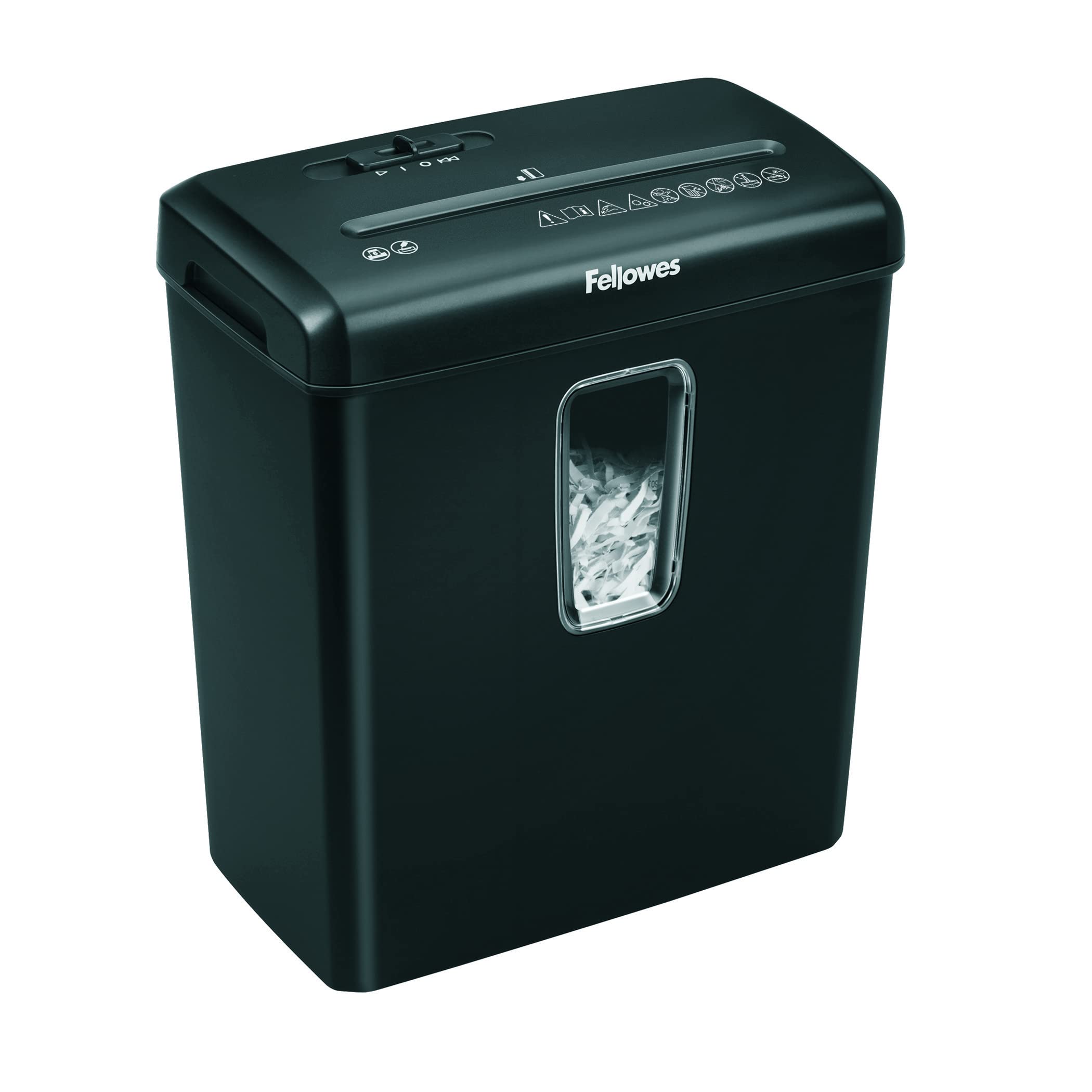Fellowes Shredder Powershred FS-6C - Trituradora de Papel de Corte Cruzado de 6 Hojas para Uso doméstico - Trituradora de Documentos Personal y de Oficina - Cubo de 15 litros - Nivel de Seguridad P-4