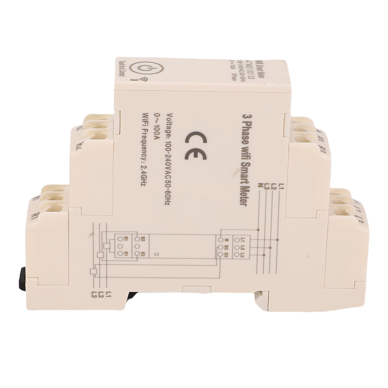 Sxhlseller Inteligentny Licznik Energii Elektrycznej WiFi 0-100A z 3 Czujnikami Prądu Fazowego dla łatwego Monitorowania