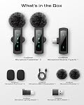 Wireless Lavalier Microphone for iPhone iPad Android, 100FT Range Noise Cancellation Clip-on Mic with Long Battery Life for YouTube TikTok Podcast Interview Vlogging, USB-C Lav Mic for Laptop Computer
