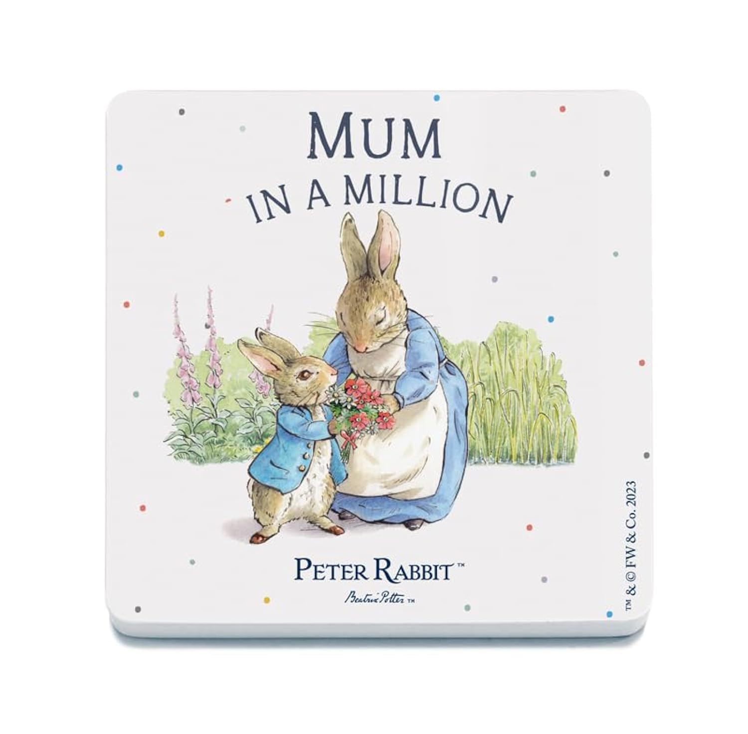 Decorative Coaster (10 x 10 cm) - Beatrix Potter - Peter Rabbit - MUM in a MILLION