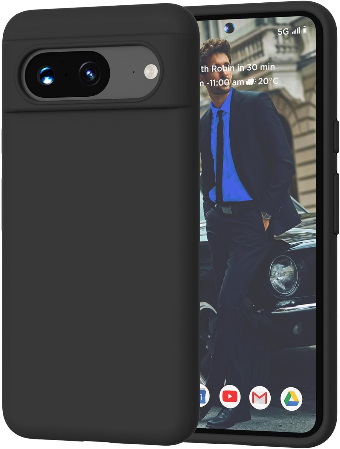 GooseBox Compatible with Google Pixel 8 Silicone Case, Full Body Shockproof Protective Cover,【Soft Microfiber Lining】 Slim Thin Phone Case for Google Pixel 8 6.2 inch. (Steel Blue) (B0CSG4Z49P) Amazon Price History, Amazon Price Tracker