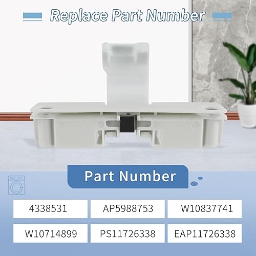 Miniatura 7 de W10837741, W10714899 Cierre de Tapa de Lavadora, compatible con Whirlpool, Kenmore, May-tag, Amana, Admiral, Crosley, Inglis, Roper, Número de Parte