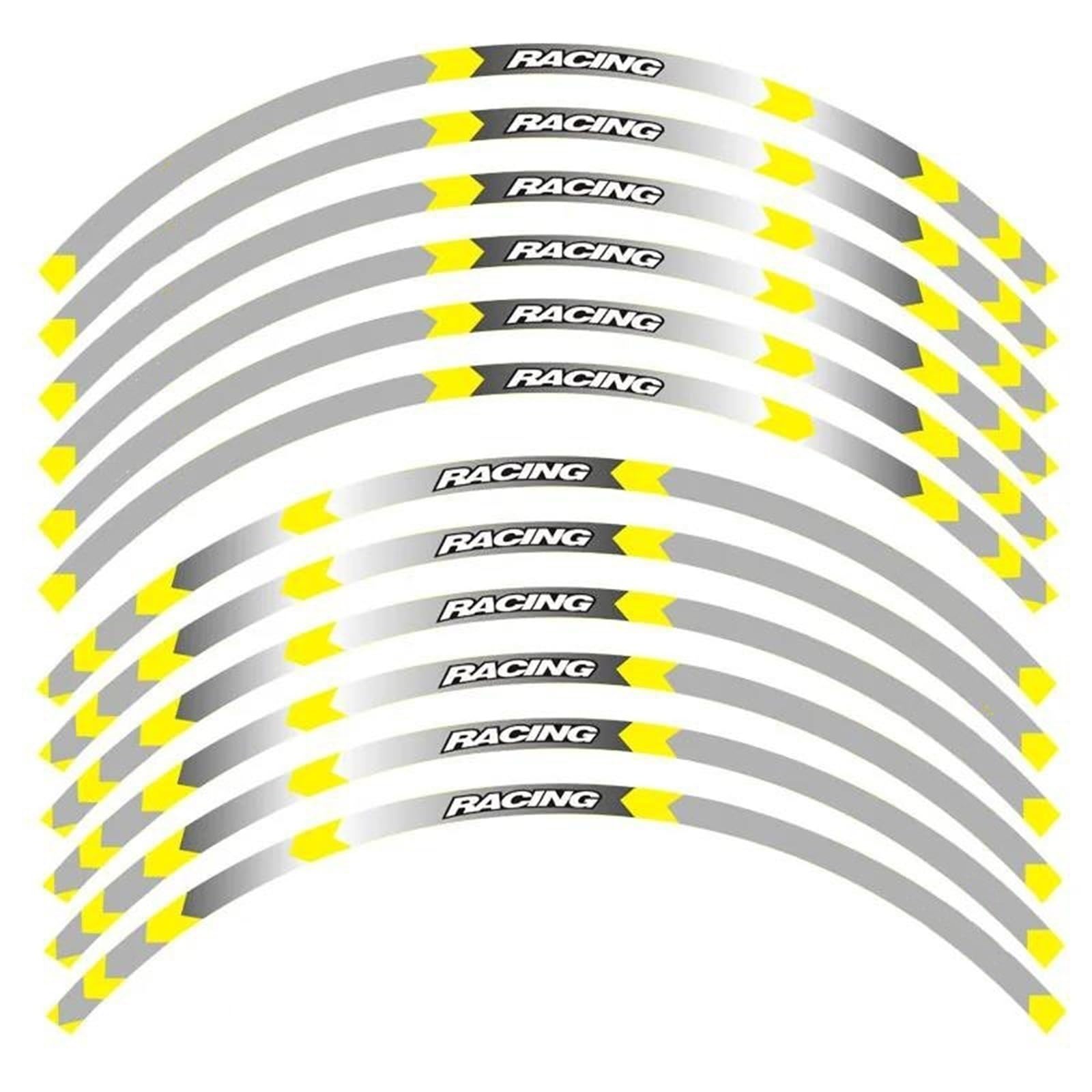 Motorcycle Wheel Stickers Night Reflective Decorative Rim for BMW C650 C650S(Style 5)