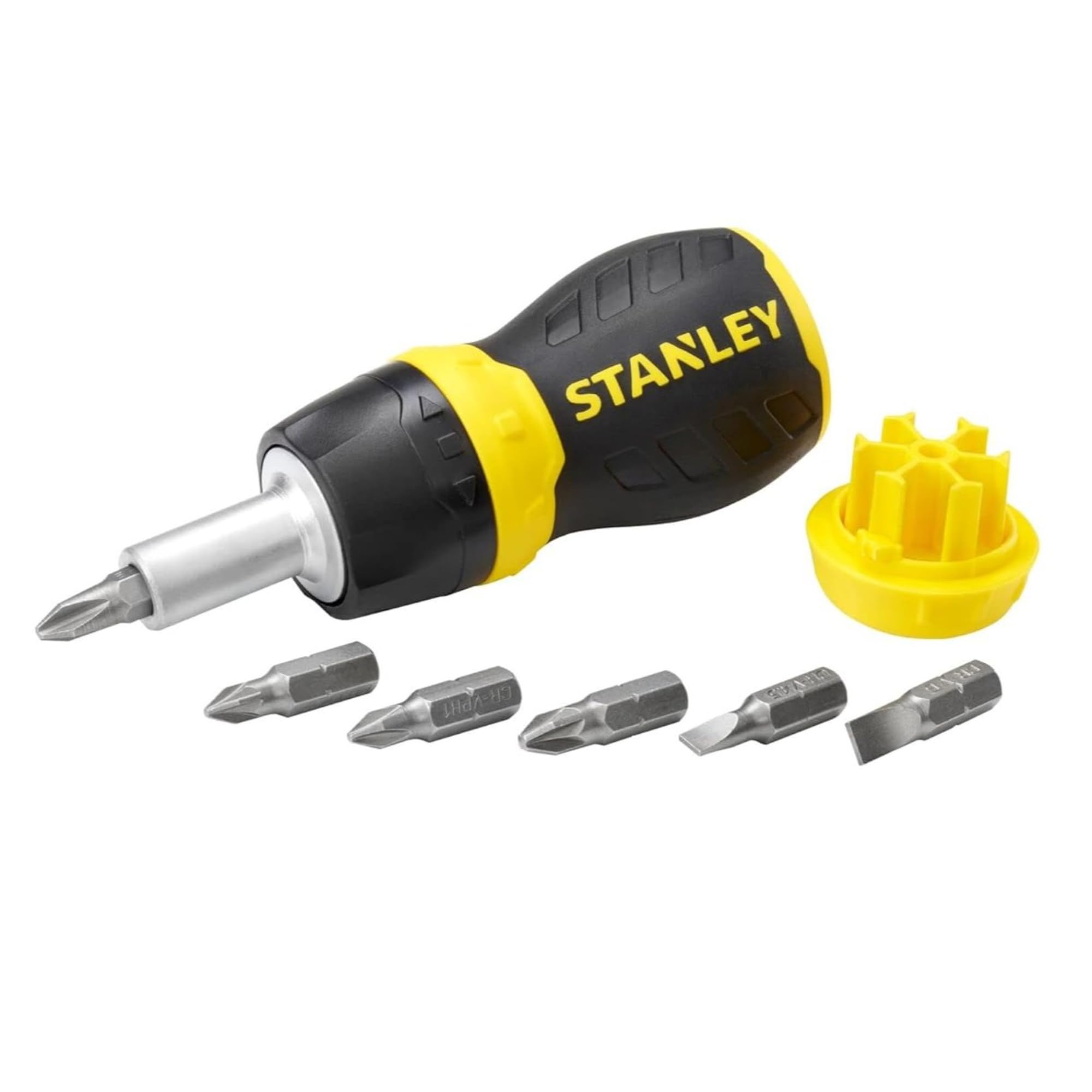 Stanley 0-66-358 Stubby Muti-Bit Ratcheting Screwdriver, 6 Bits, 1 Set,Multicolour-image-16