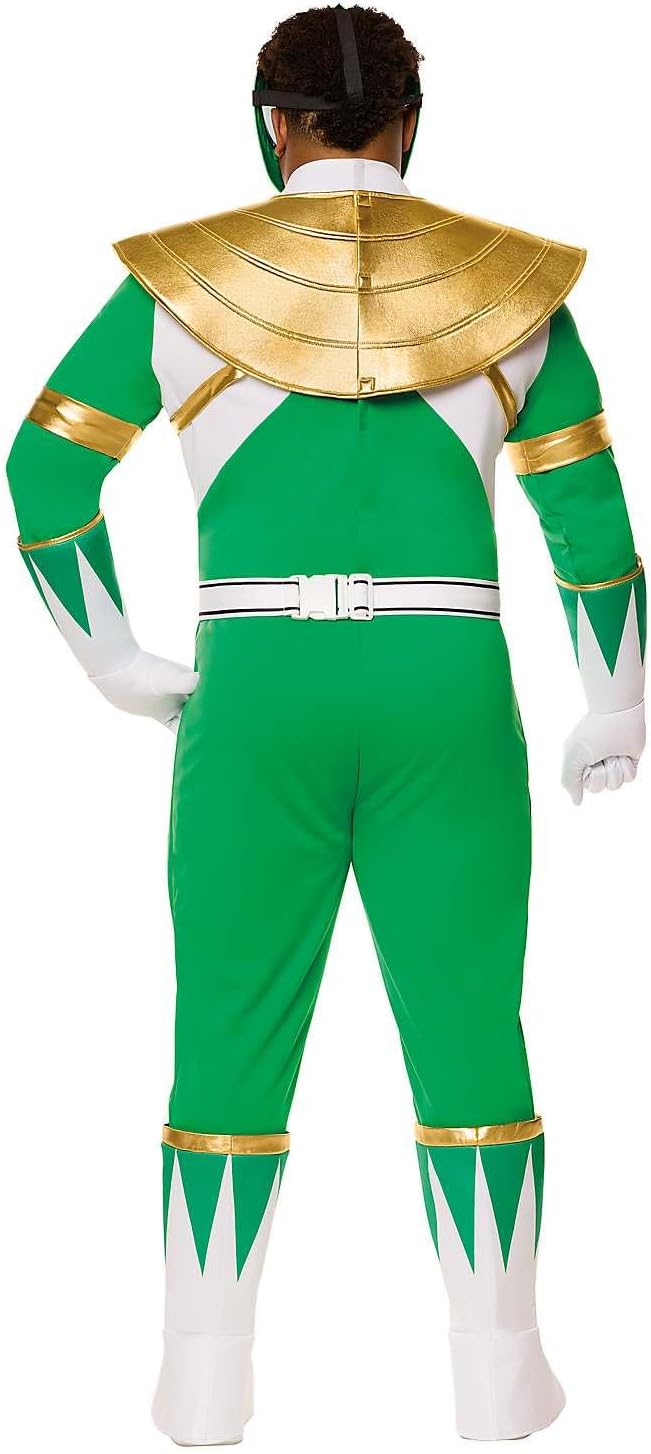 Spirit Halloween Mighty Morphin Power Rangers Adult Green Power Ranger Costume, Officially Licensed, Suit with Mask