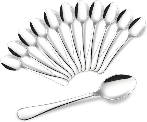 tiokin Set of 12 Stainless Steel Coffee Spoons 12cm
