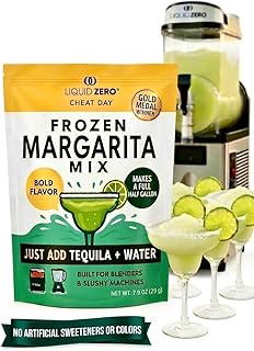 New! Liquid Zero Cheat Day Frozen Margarita Mix Concentrate For Blenders & Slushy Machines – Natural - Non-GMO Gluten-Free Bar-Quality Cocktail Mixer
