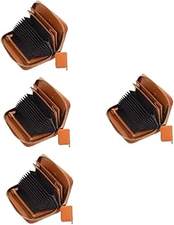NOLITOY 4 Peças Carteira Porta-Moedas Porta-Moedas Porta-Mudança Bolsa Elegante Cartões Grandes Porta-Cartões Pequenos Porta-Bolsas Bolsa Masculina Design Com Zíper Bolsa Para Cartões