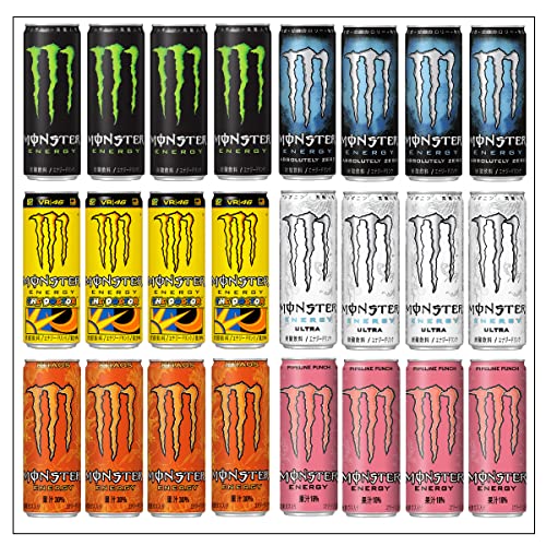モンスターエナジー アソート24本 (（エナジ・パイプラインパンチ・ゼロシュガー・ウルトラ・カオス・ロッシ）6種各4本))